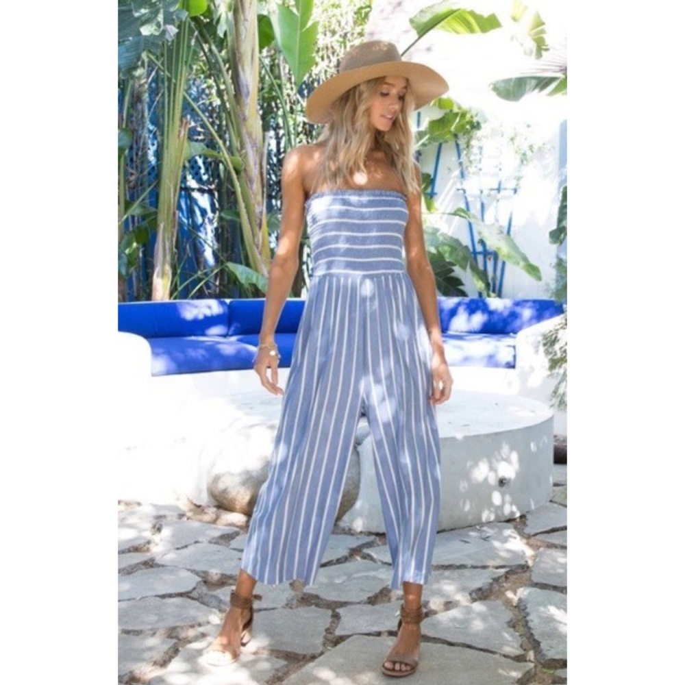 Accepting Offers 🌷Denim Stripe Jumpsuit - Picture 4 of 7